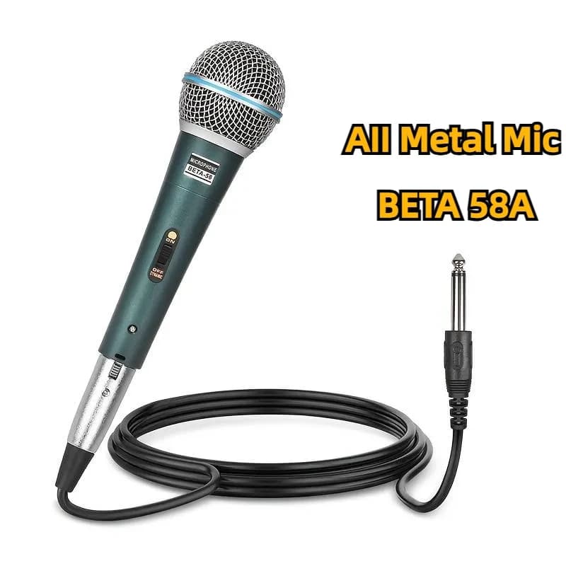 Microfono a condensatore professionale cablato per PC, sistema karaoke, sala audio, gaming, gamer, audio, canto, kit per live streaming