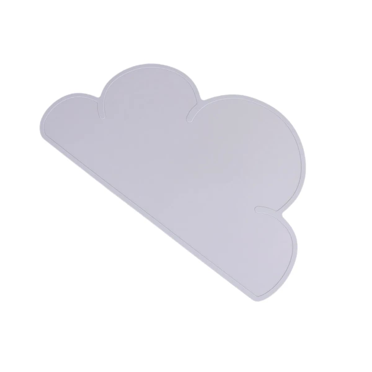 Cloud Shaped Pet Mat Dog Food Bowl Stain-resistant Pee Pads for Dogs Light Gray