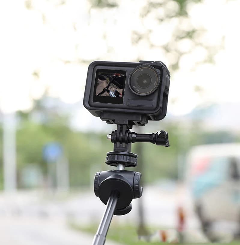 Magnetic camera mounting base with 1/4 inch screw hole Quick release folding extension support for DJI Action 5 Pro/4/3/2 camera