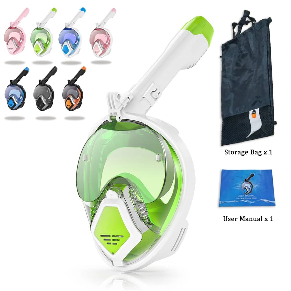 180 ° View full face snorkeling mask underwater diving mask for adult glasses lens sunshade for transparent multifunctional underwater swimming