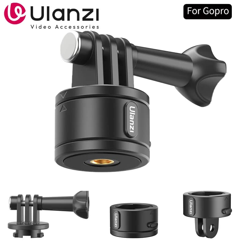 Ulanzi Tripod Mount Adapter for GoPro Hero 13 12 11 10 9 8 7 for Go Pro Insta360 X2 DJI Pocket 3 Action Camera Accessories