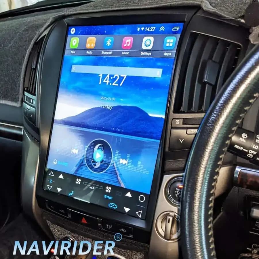15.6Inch Big Qled Screen Car Radio For Toyota Land Cruiser 200 LC200 2015 GPS Navigation Android 14 Multimedia Player Carplay