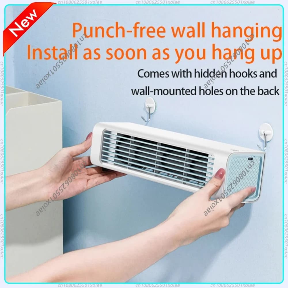 Leafless Fan 3000mAh Silent Cooling Fan Multi-Purpose Strong Wind Electric Fan for Bedroom Living Rooom Bathroom
