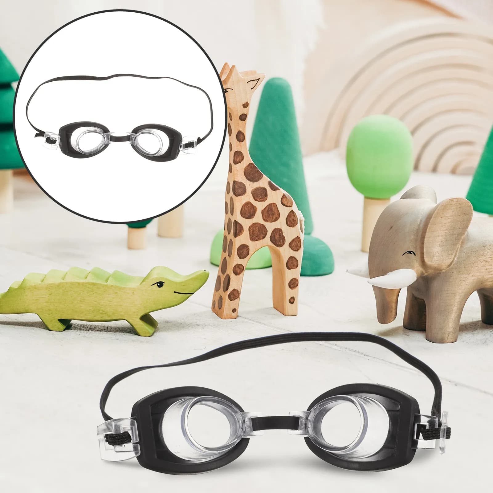 Mini occhiali da nuoto in plastica, occhiali da nuoto in miniatura, accessori per travestimenti, regalo creativo