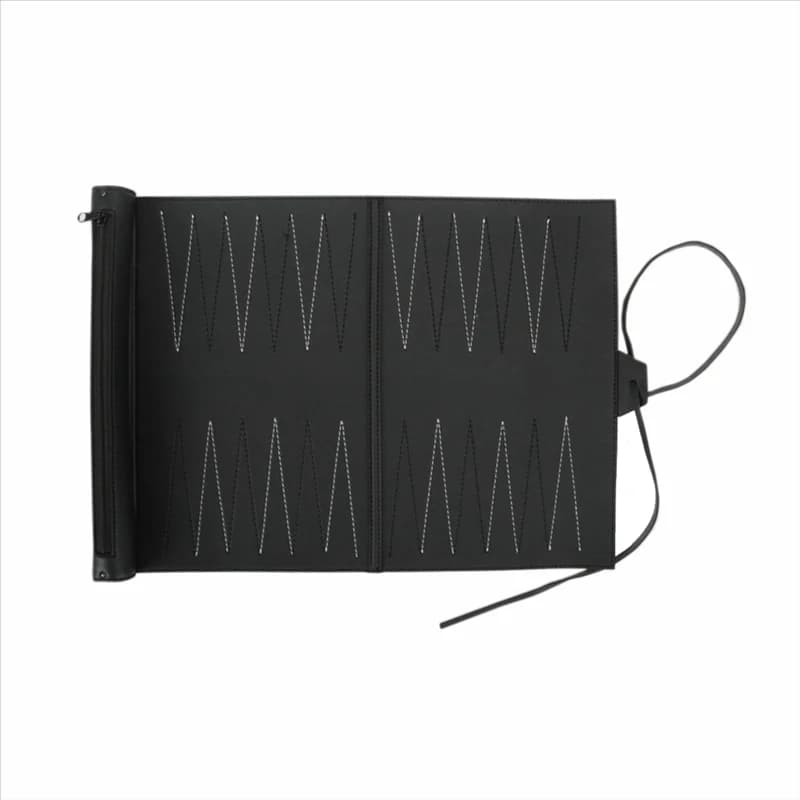 【AA04】Set da backgammon roll up Set da gioco da tavolo da viaggio portatile per adulti e bambini Scacchiera classica pieghevole in PU Roll-Up facile da indossare