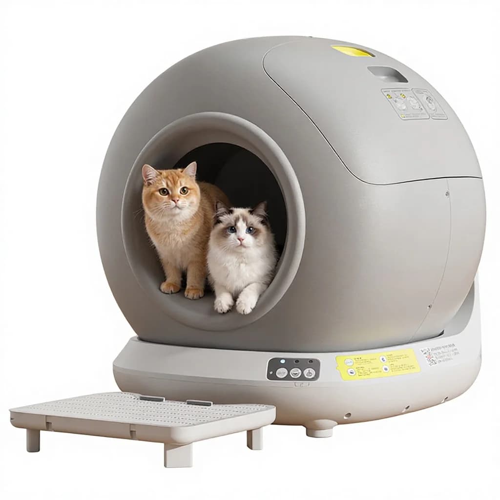 Lettiera per Gatti OEM Autopulente Intelligente con Controllo APP, Robot Toilette per Gatti di Grandi Dimensioni, Lettiera Automatica Autopulente