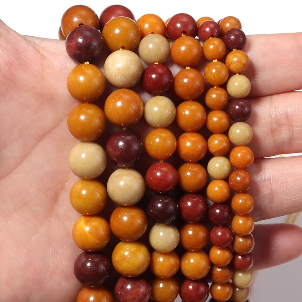 1 Strand 6/8/10mm Egg Yolk Stone Natural Stone Beads Round Loose Beads For Jewelry Making DIY Bracelets Necklace Accessories