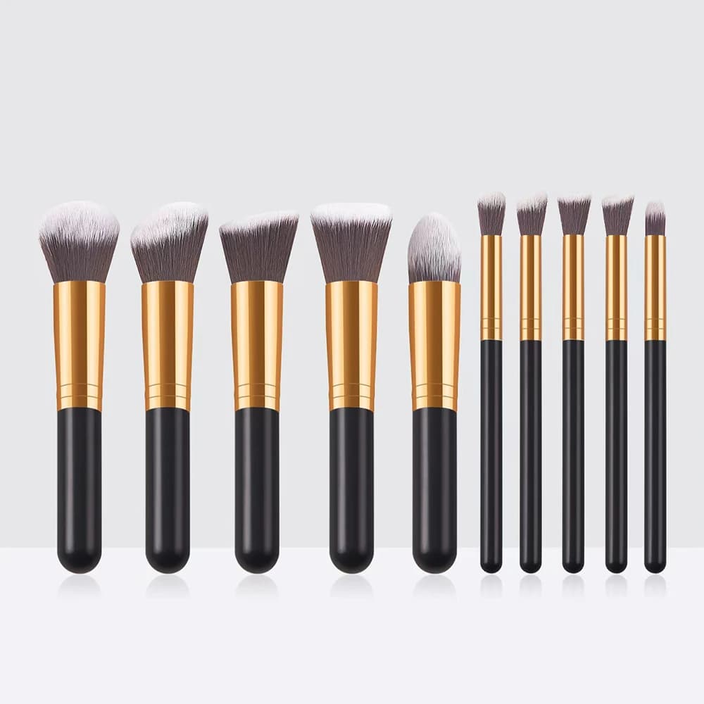 Set di pennelli per trucco Minin da 10 pezzi, strumenti per il trucco del viso, strumenti per il trucco, per donne, bellezza, fondotinta professionale, fard, ombretto
