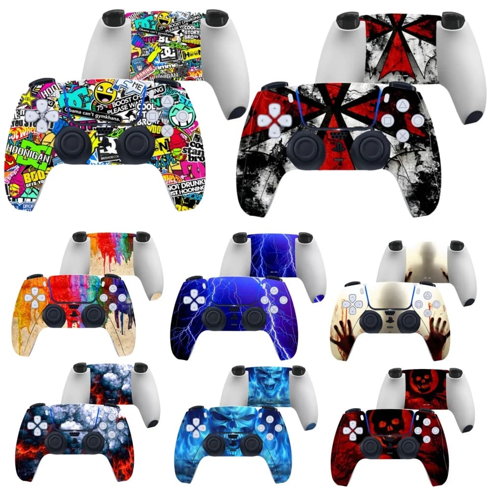 Adesivo skin decalcomania protettiva completa anteriore posteriore per PlayStation 5 PS5 Gamepad Joystick Controller Accessori Adesivi decorativi