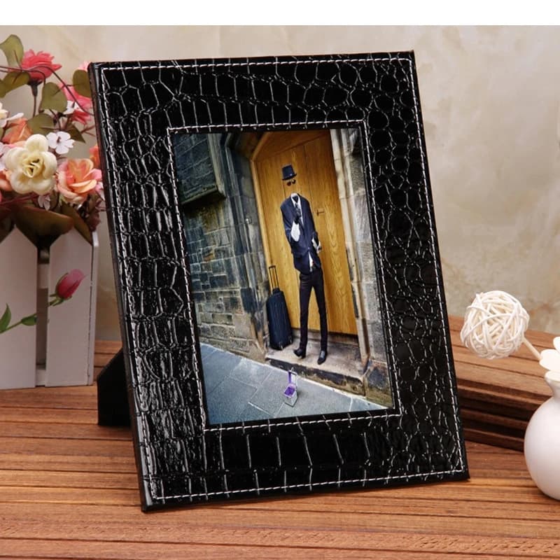Snake Skin Texture Picture Frames Room Aesthetics Modern Decor Photo Frame Figures Portrait Framed Art Desk Decoration Ornaments