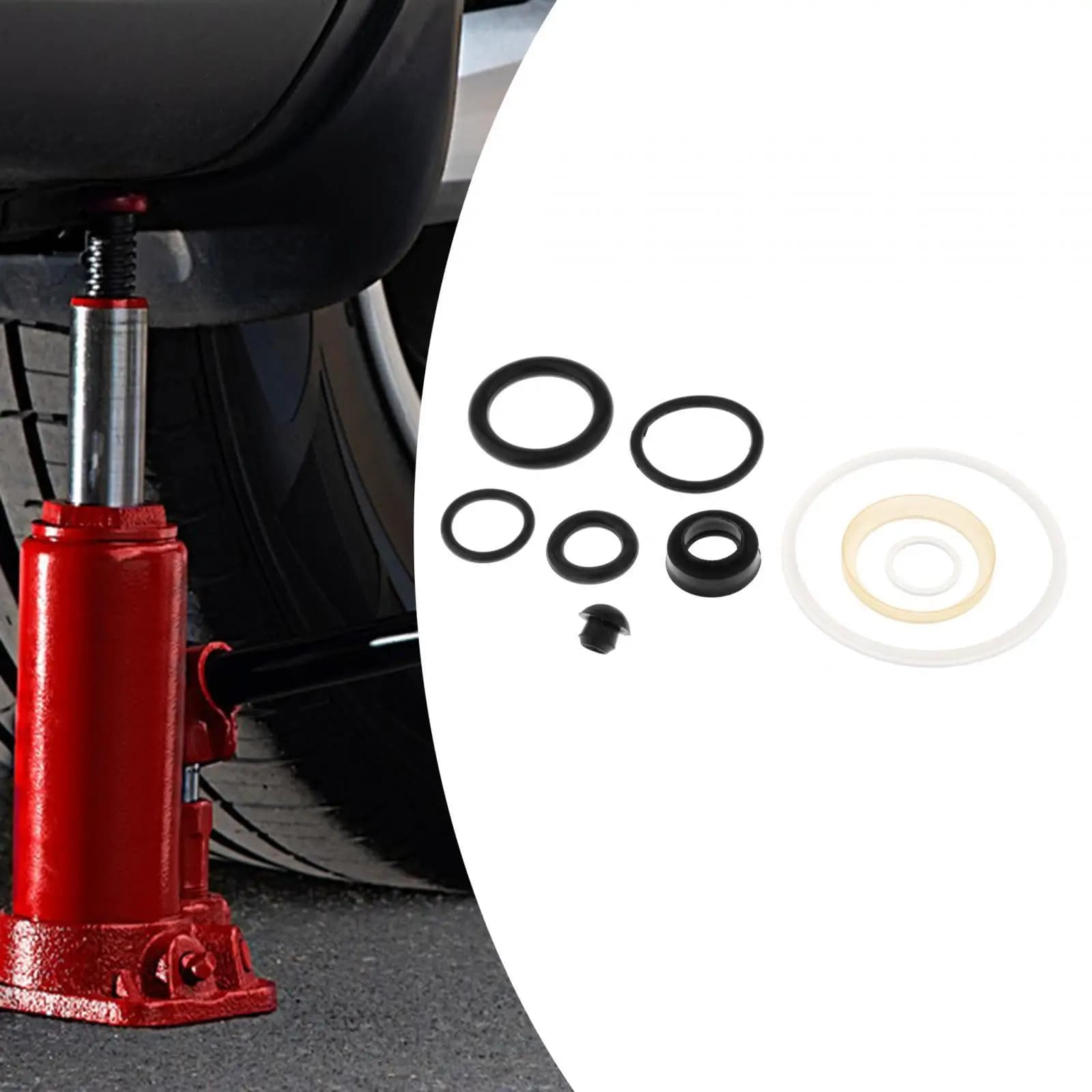 Durable Rubber Jack Repair Kit Pneumatic Hydraulic Jack Seal Kit Floor Jack Sealing Rings for Workshop Use