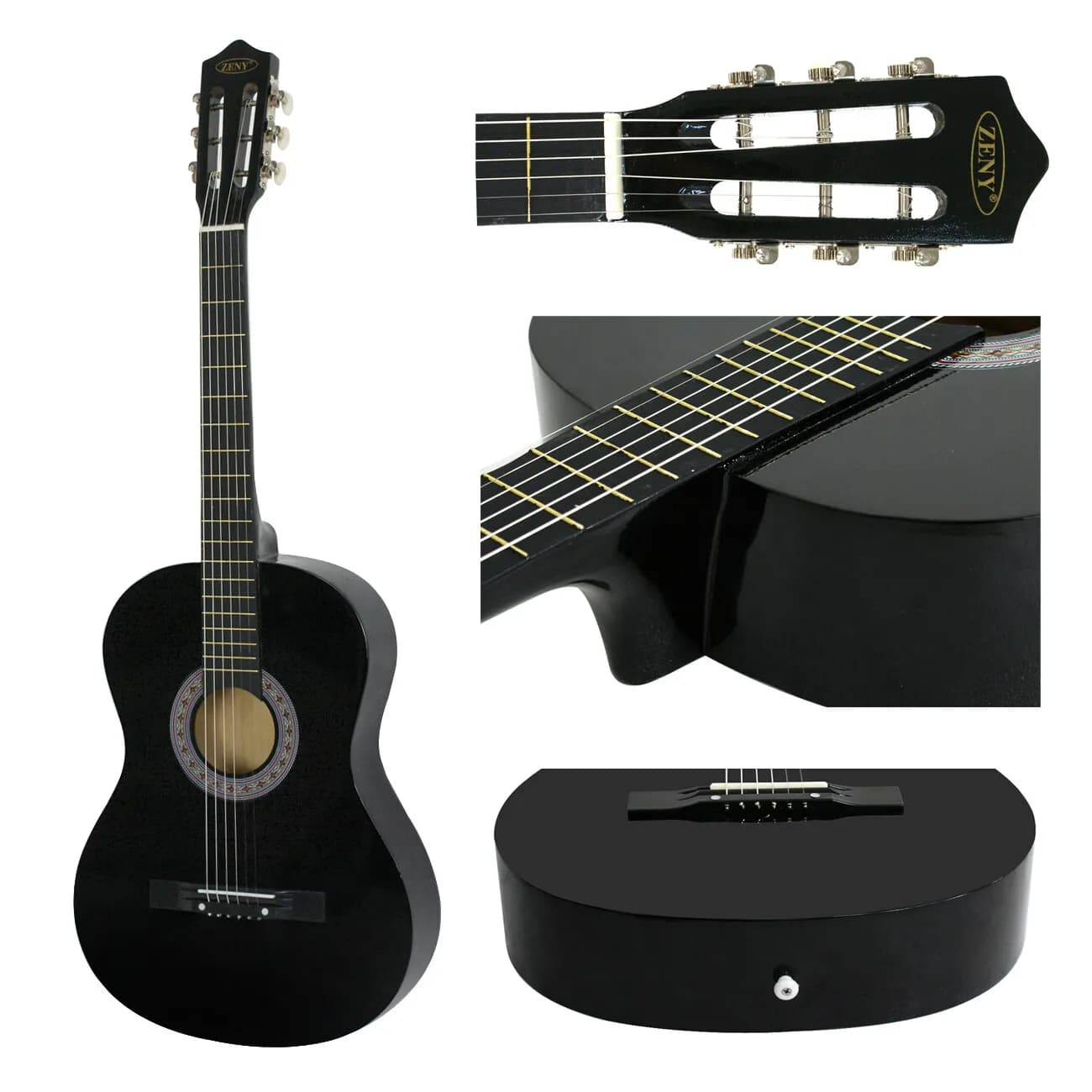 Chitarra Acustica 38 Pollici Full Size con Custodia, Tracolla, Accordatore e Plettro – Regalo per Bambini e Studenti