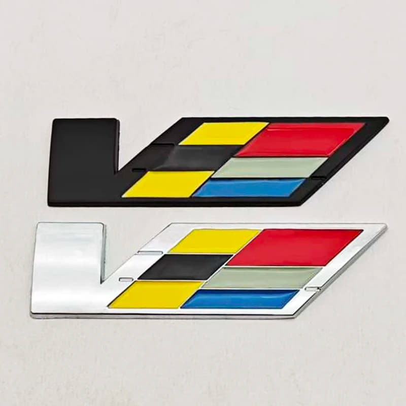 Adesivo 3D in Metallo per Auto, Logo V, Emblema per Bagagliaio Posteriore, Decalcomanie Laterali per Parafango, Accessori Auto per Cadillac ATS CTS CT4 CT5 XT6
