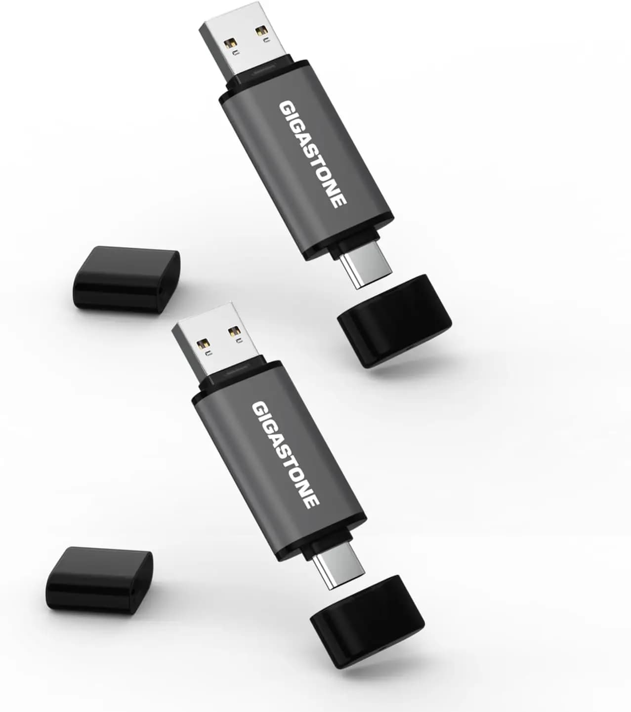 Chiavetta USB Dual da 128GB (Confezione da 2) USB 3.2 Gen 1 2-in-1 Tipo-A e Tipo-C 100MB/s Ultra Veloce per Smartphone/PC/Mac/TV