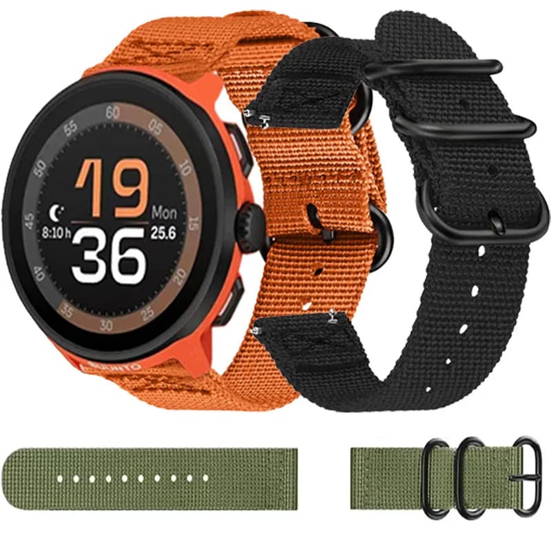 Cinturino in nylon da 22 mm per COROS APEX 4 42mm PACE Pro, cinturino di ricambio per Suunto Vertical 2-1 Race S-2-1/Run/Ocean