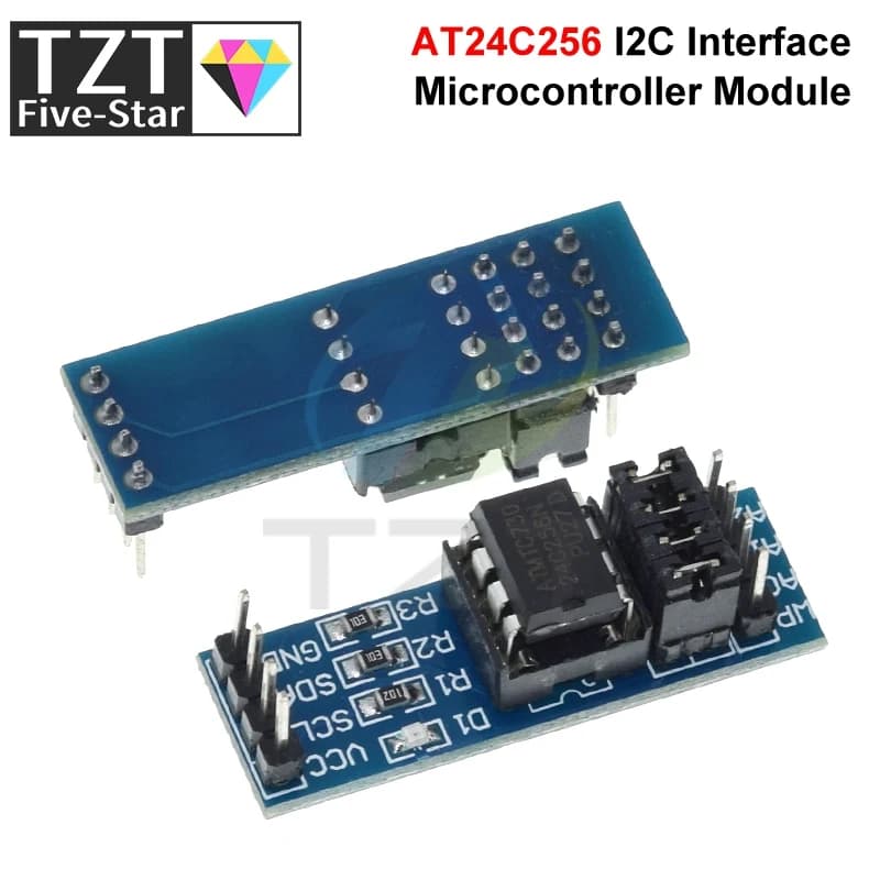 TZT 1/3/5PCS New AT24C256 24C256 I2C interface EEPROM Memory Module for arduino
