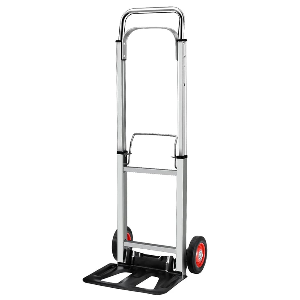 Carrello Pieghevole Portatile con Manico Telescopico Lungo, Carrello Multiuso per Trasporto e Viaggi