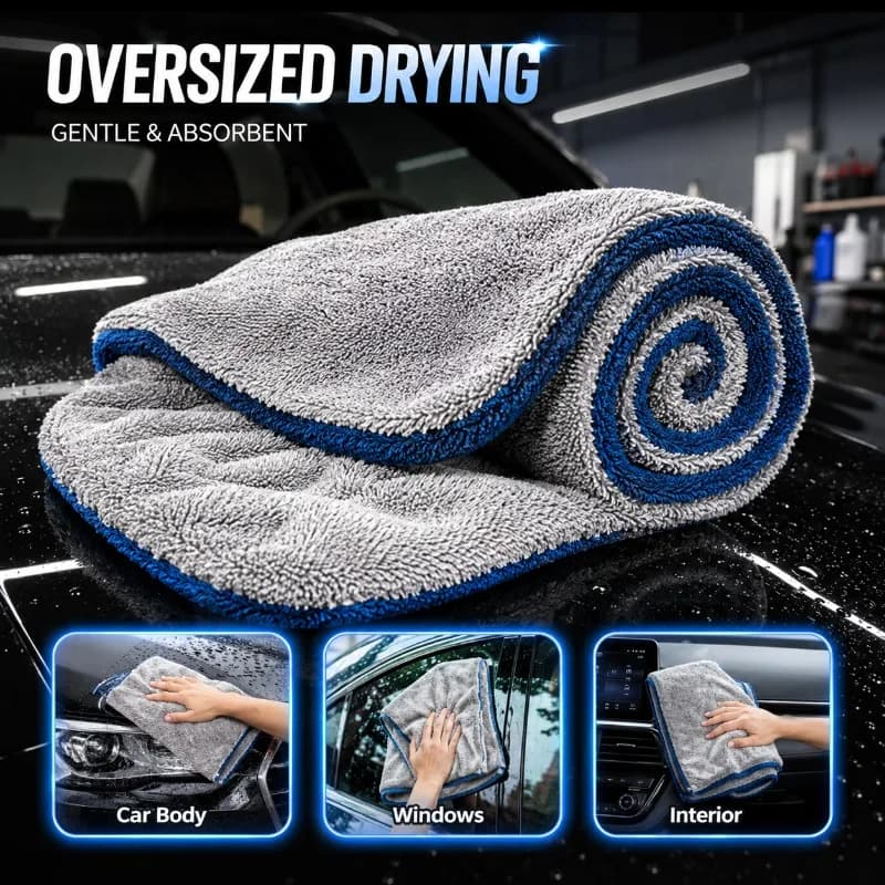 Panno in Microfibra per Auto, Altamente Assorbente, per Pulizia Veicoli e Domestica, Multifunzionale, Tessuto per Pesca