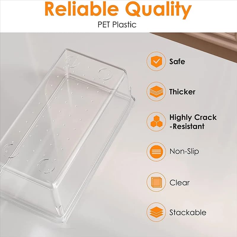 ABWR-16 pezzi Set organizer per cassetti in plastica trasparente per trucco, gioielli e ufficio, scrivania, bagno, camera da letto, cucina