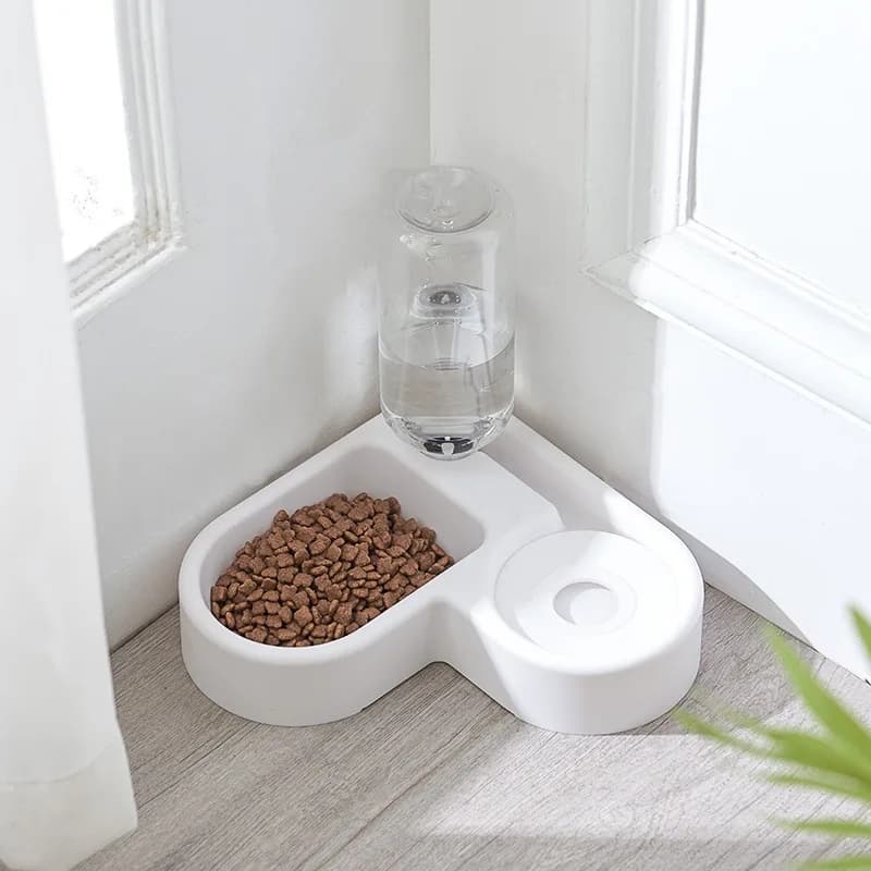 HSKJ-0015 Set di Ciotole Doppie per Cani e Gatti, Adatte per Gatti e Cani di Piccola Taglia