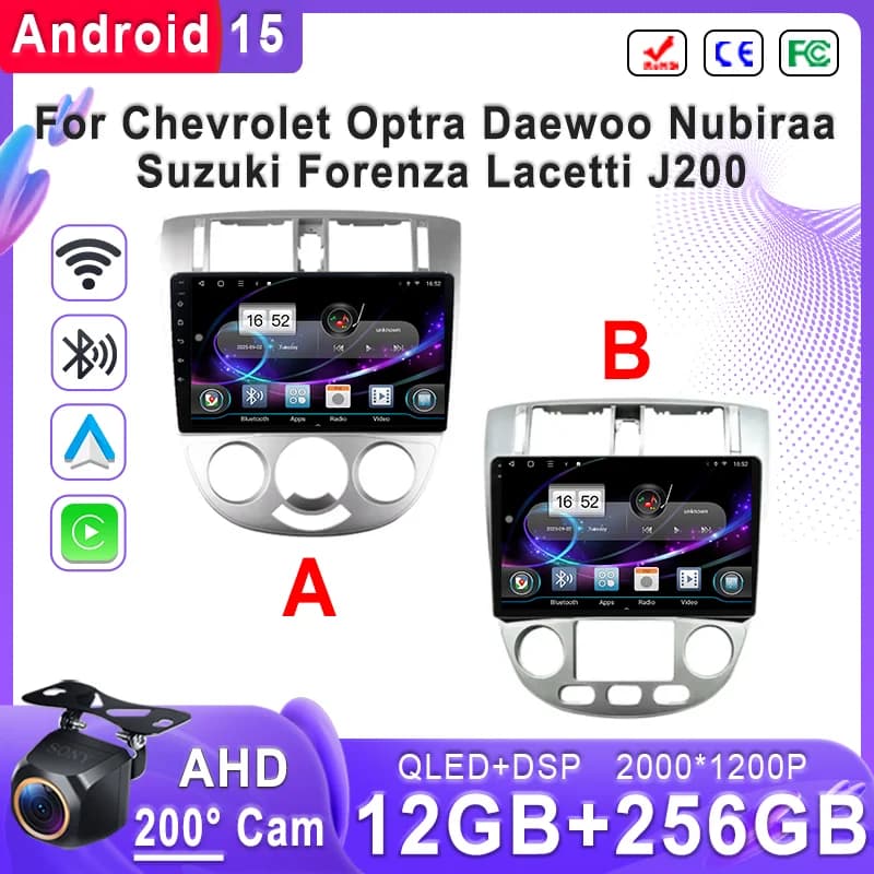 Android 15 2K Incell Screen For Chevrolet Optra Daewoo Nubowie Suzuki Forenza Lacetti J200 For Buick Excelle Hrv Autoradio DVD