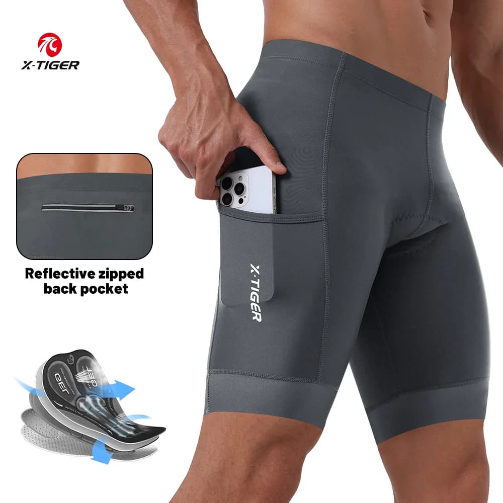 X-TIGER Men's Cycling Shorts MTB Road Bike Cycling Shorts Cycling Shorts Cycling Shorts with Pocket