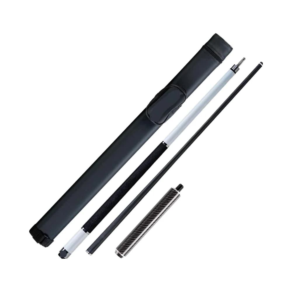 Stecca da biliardo in fibra di carbonio da 12,5 mm | Stecca da biliardo a bassa diflessione | Stecca da biliardo con motivo bianco per giochi professionali