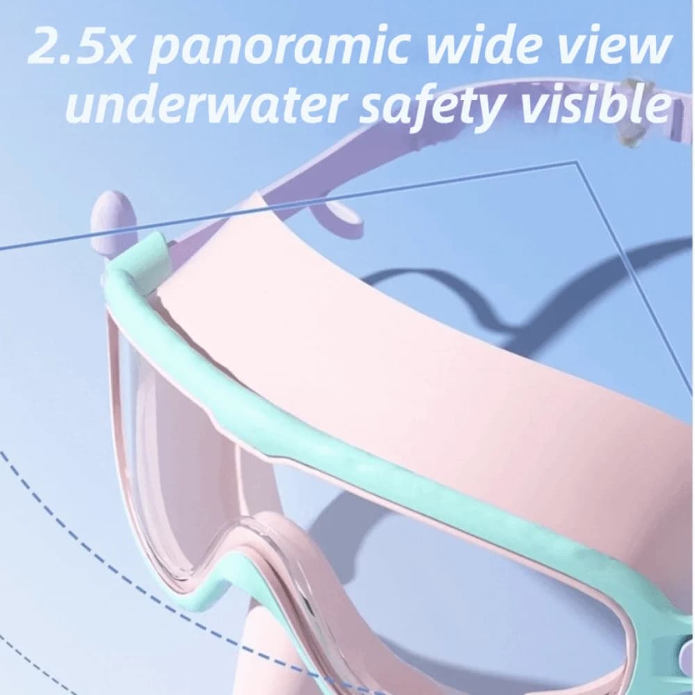Clear Vision Silicone Swimming Glasses HD View Big Frame Swim Goggles UV Protection Anti-fog Swimming Goggles Pool Use