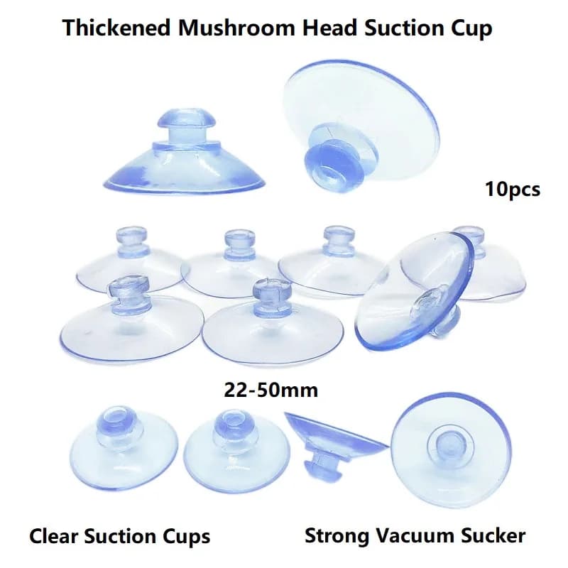22/30/40/50mm Testa a fungo Ventose in PVC Ventosa trasparente Forte ventosa Ventosa a vuoto Ventosa in vetro per cucina/bagno/auto