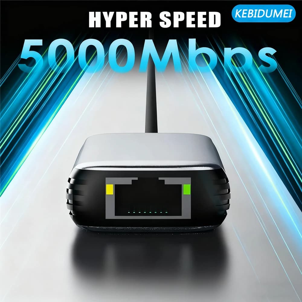 Adattatore Ethernet ad alta velocità per scheda di rete cablata da 5000 Mbps Convertitore Gigabit da USB 3.0 tipo C a RJ45 2 in1 per PC notebook MacBook