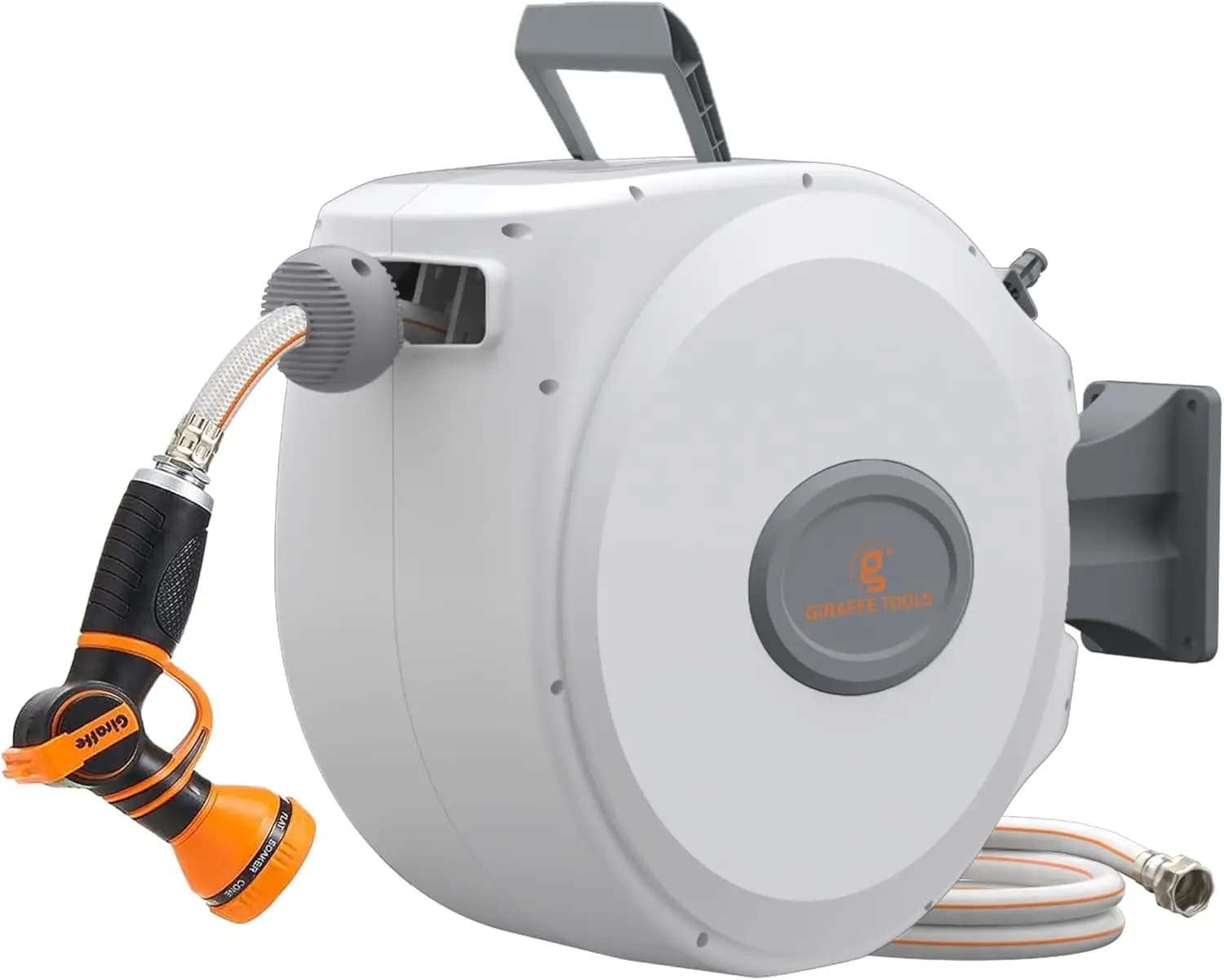 Avvolgitubo da Giardino Retrattile 5/8" x 60 ft Resistente con Riavvolgimento Automatico e Montaggio a Parete