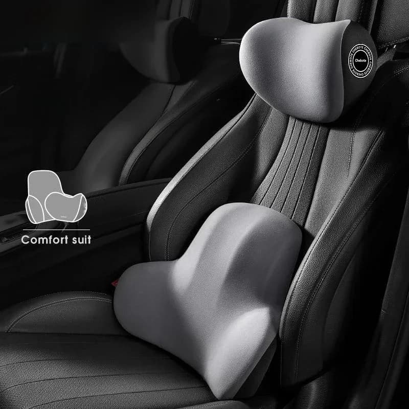 Cuscino per il Collo in Memory Foam e Supporto Lombare Universale per Auto, Accessori Interni per Veicoli