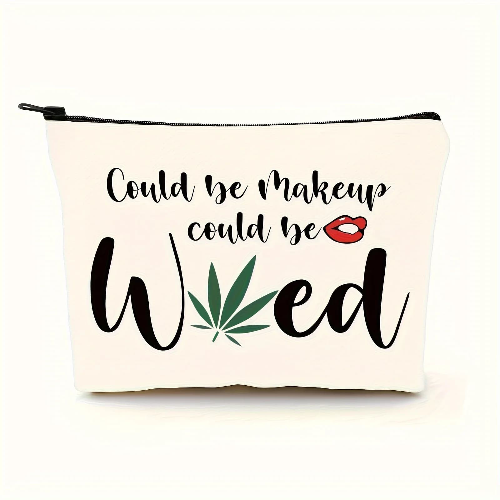 Borsa per il trucco a forma di foglia, carina e interessante, pochette multifunzionale con cerniera, borsa per riporre gioielli, piccola borsa da viaggio con cerniera perfetta per riporre oggetti.
