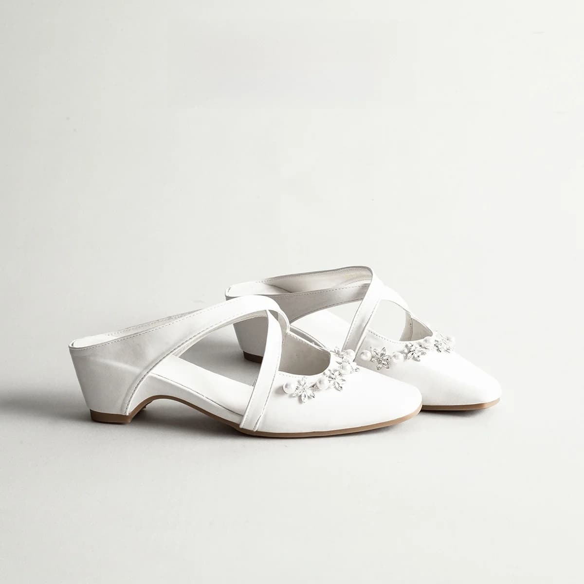 Stunning Diamond Embellished Wedge Heel Mule Slippers Women Summer Outdoor Casual Slip-On Loafers High Heel Inner Increase