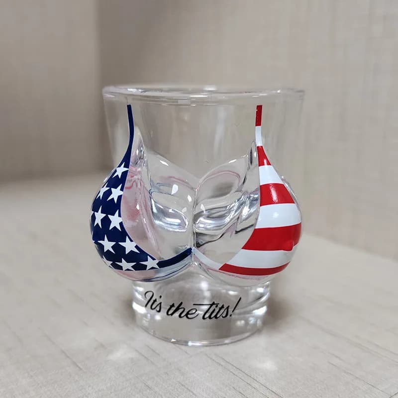 Bicchiere da whisky/portabourbon in vetro per donna, creativo, piccolo, con motivo a corpo umano dipinto a mano, portatile