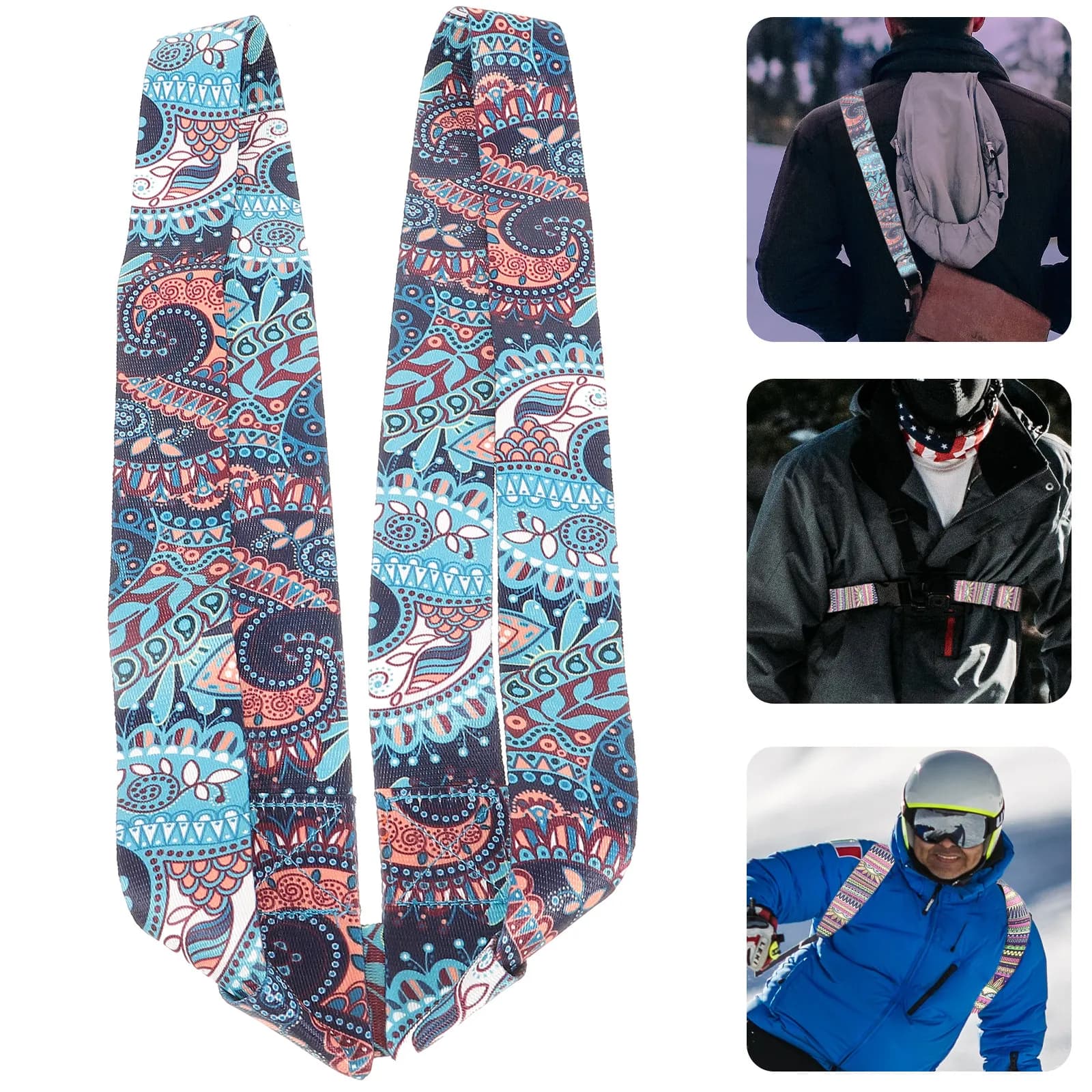 2 Pieces Adjustable Strap for Skates, Safety Belt for Skiing, Rotelle Paths, Open Skating, Portable Strap for Yoga Mat