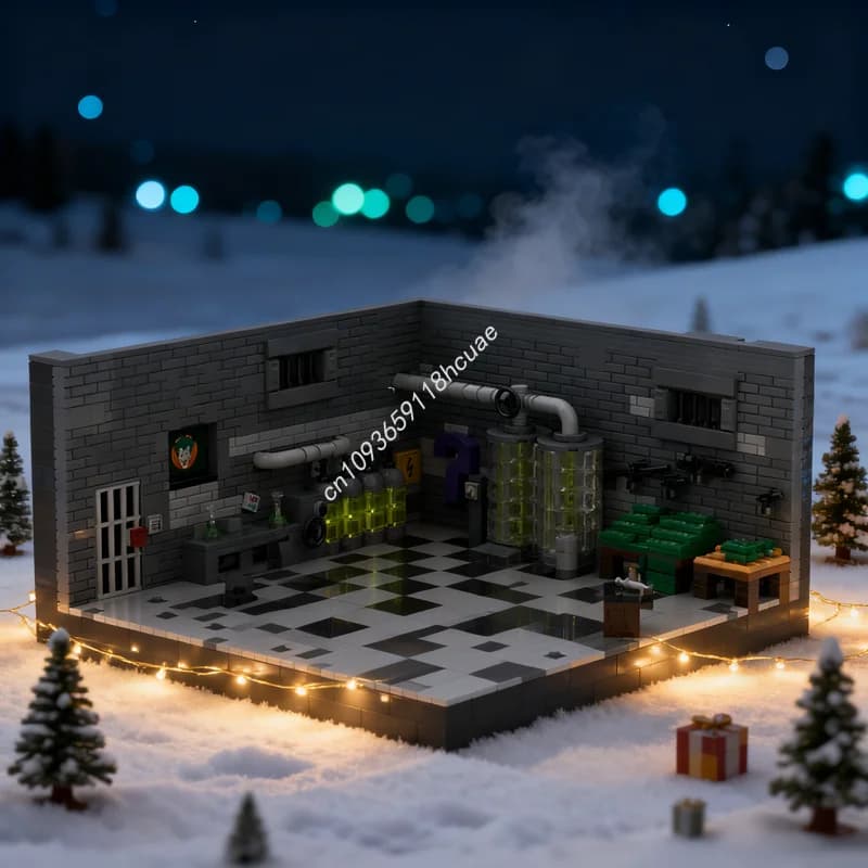 1436 Pezzi MOC Laboratorio Spaventoso Supereroi DCD Modello Batman Blocchi da Costruzione Architettura Giocattolo Regalo di Natale Educativo