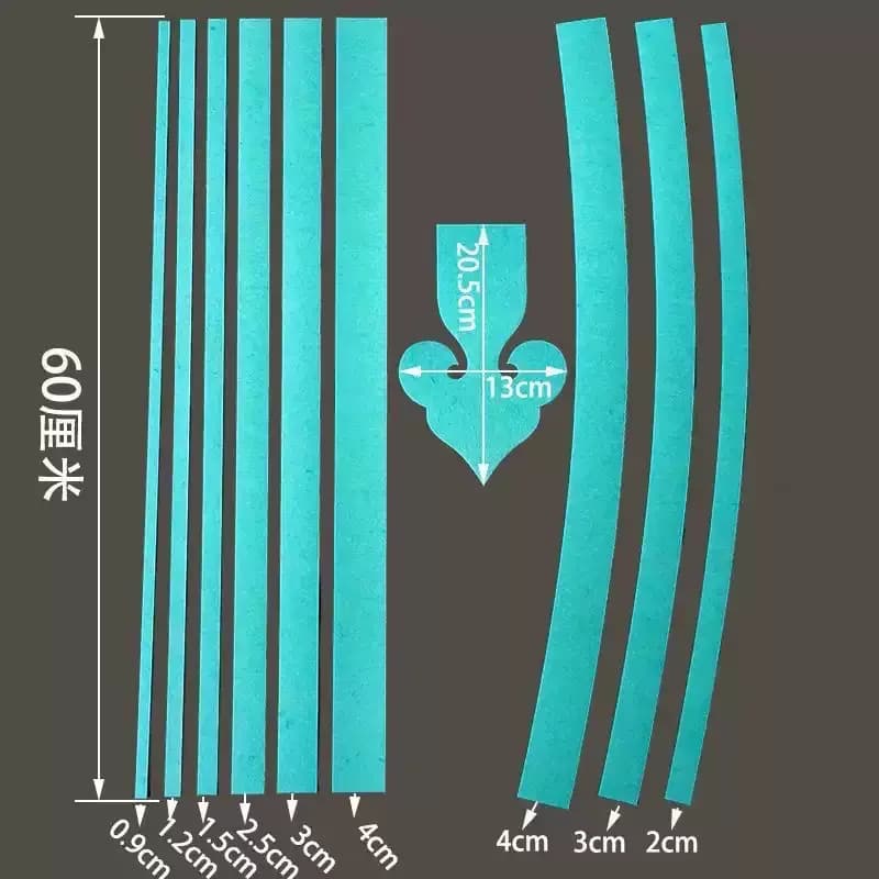 10pcs/set High Temperature Resistant Ironing Template Tape Garment Placket Hem Folding Edge Wrapping Iron Tape Sewing Accessorie