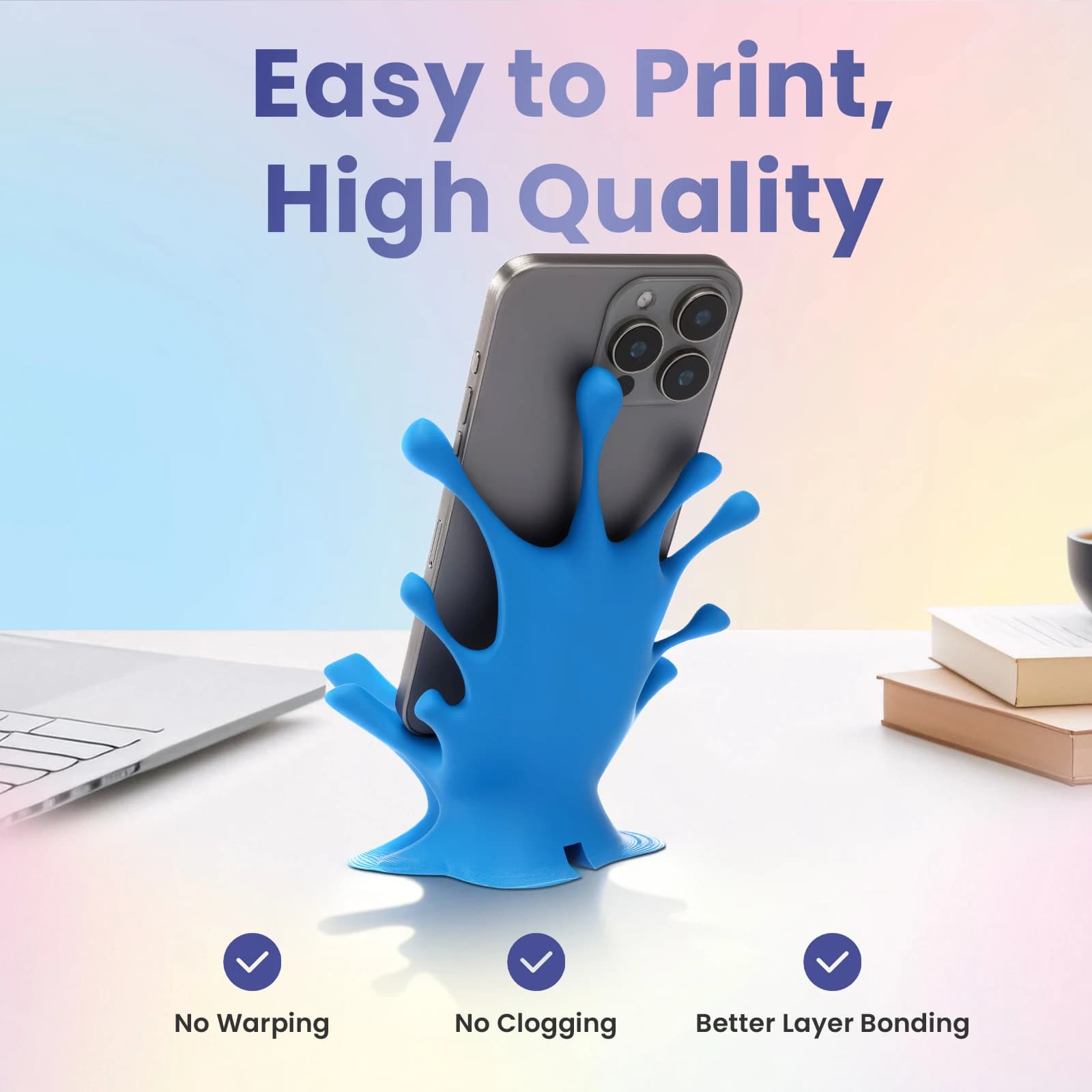 ERYONE 1,3KG PLA Lite 3D Printer Filament 1.75mm, Multiple colours, Low Warping Easy to Use, Perfect for Smooth Layer,1kg Spool
