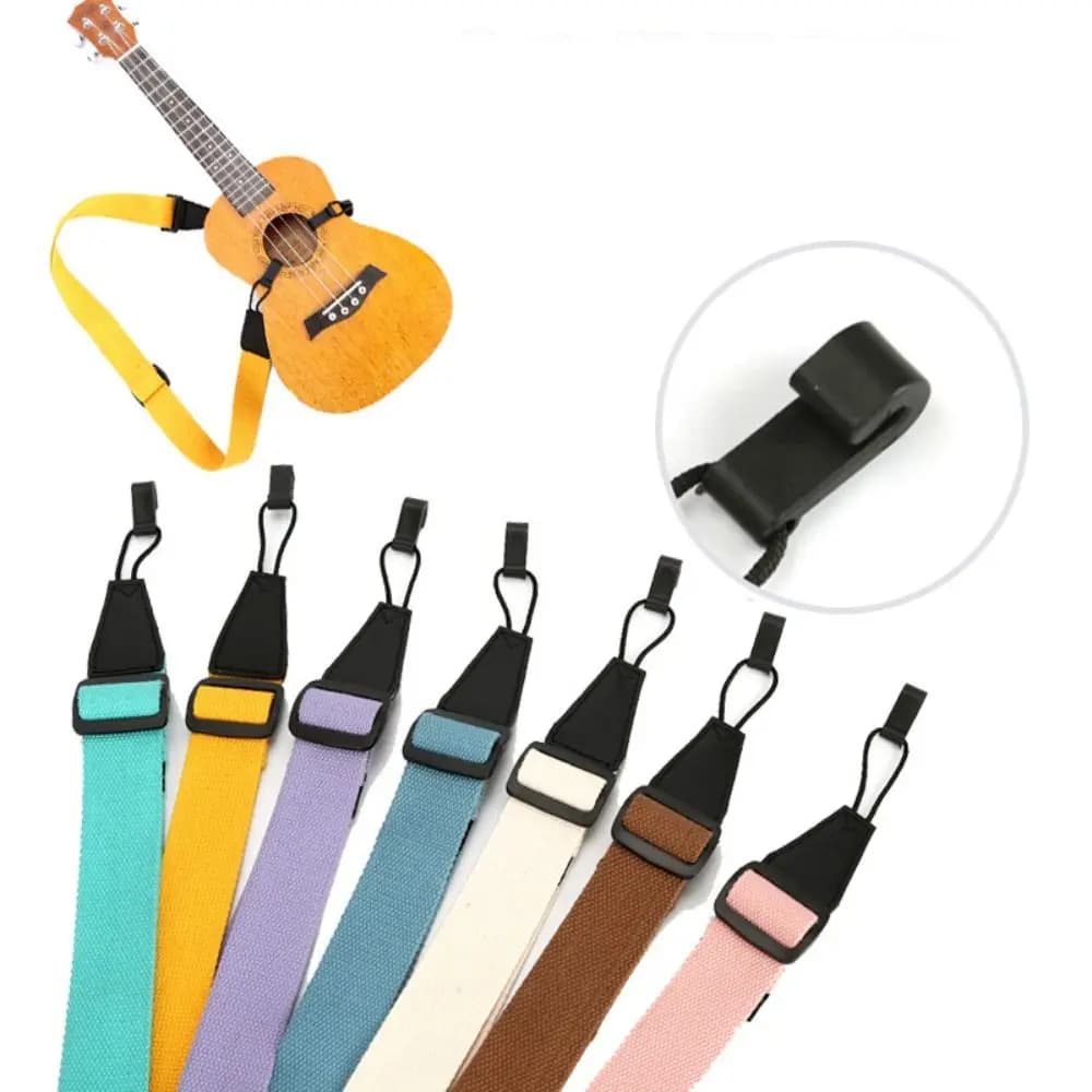 Durable Guitar Strap Nylon Hang Neck Ukulele Strap No-drill Hook Design Musical Instrument Neck Strap Guitar Accessories