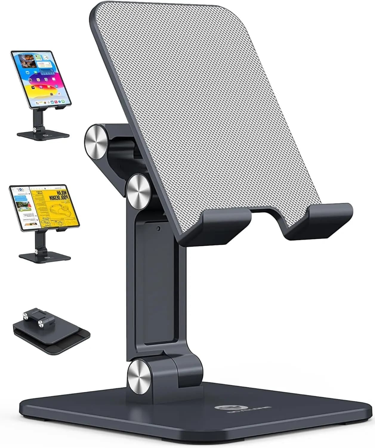Supporto regolabile e pieghevole per tablet, per iPad, accessori per PC da ufficio, nero