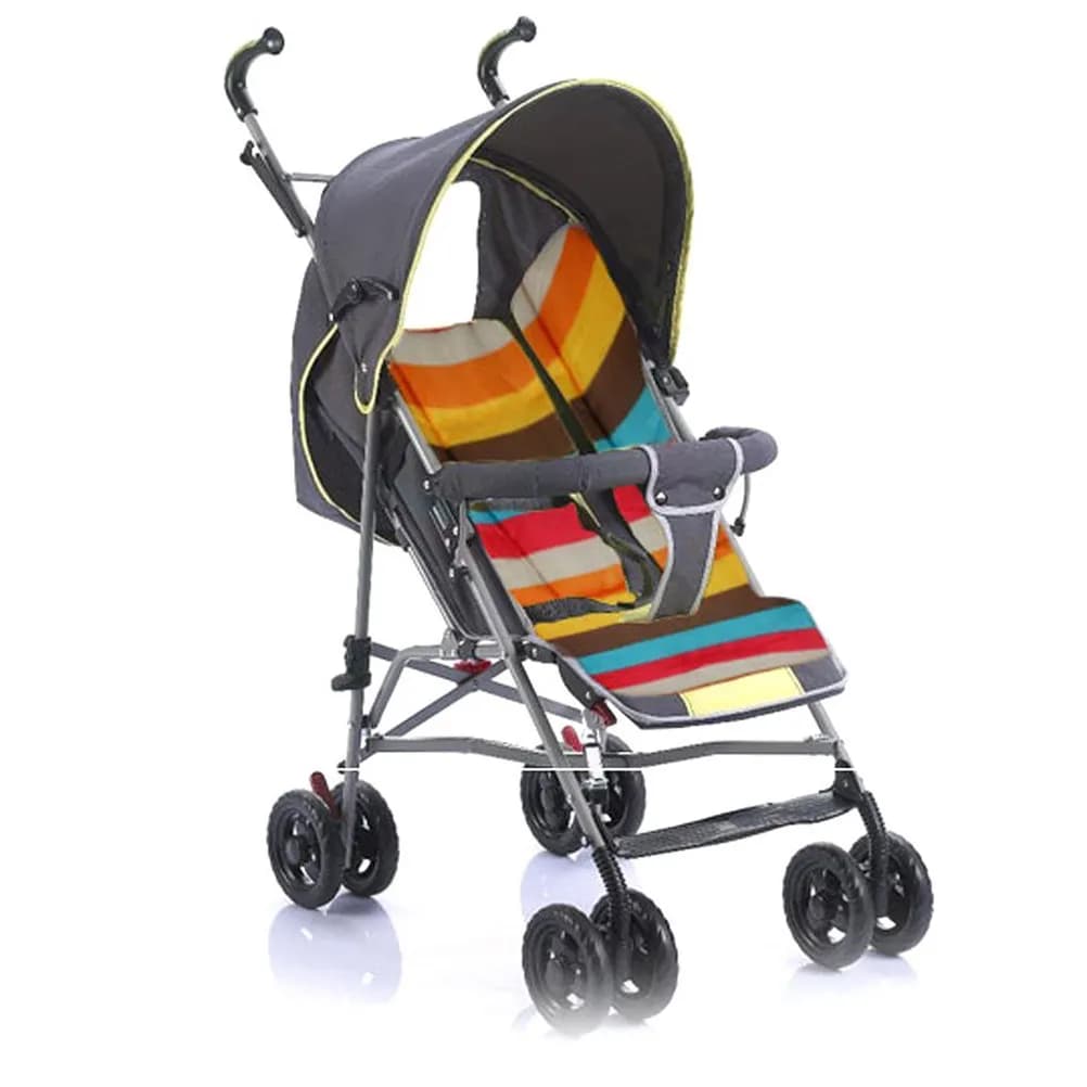 Baby Pram Cushion Pad Waterproof Oxford Fabric Cotton Lining Breathable 68x48 Cm Stroller Pushchair Multicolor Rainbow Pattern