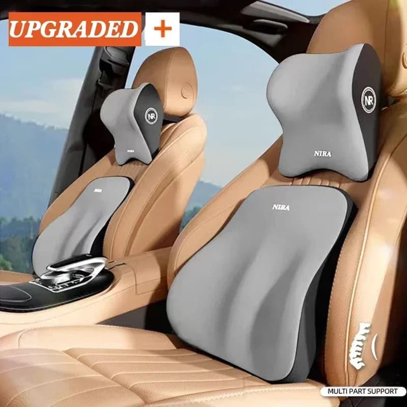 Cuscino per il collo in memory foam per auto Protezione Cuscino per schienale lombare Cuscino di supporto lombare Cuscino per poggiatesta per auto Supporti per sedili