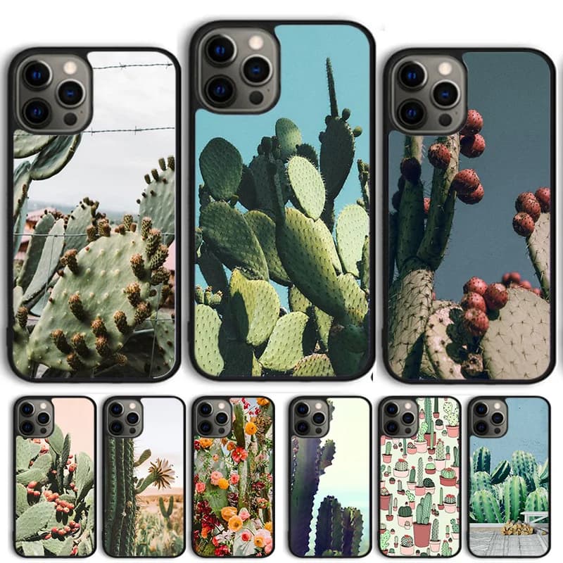 Cute Cactus Hug Summer Coque Shell For iPhone 17 Air 15 16e 14 13 12 Pro Max 18 Pro Max Plus Phone Case Cover