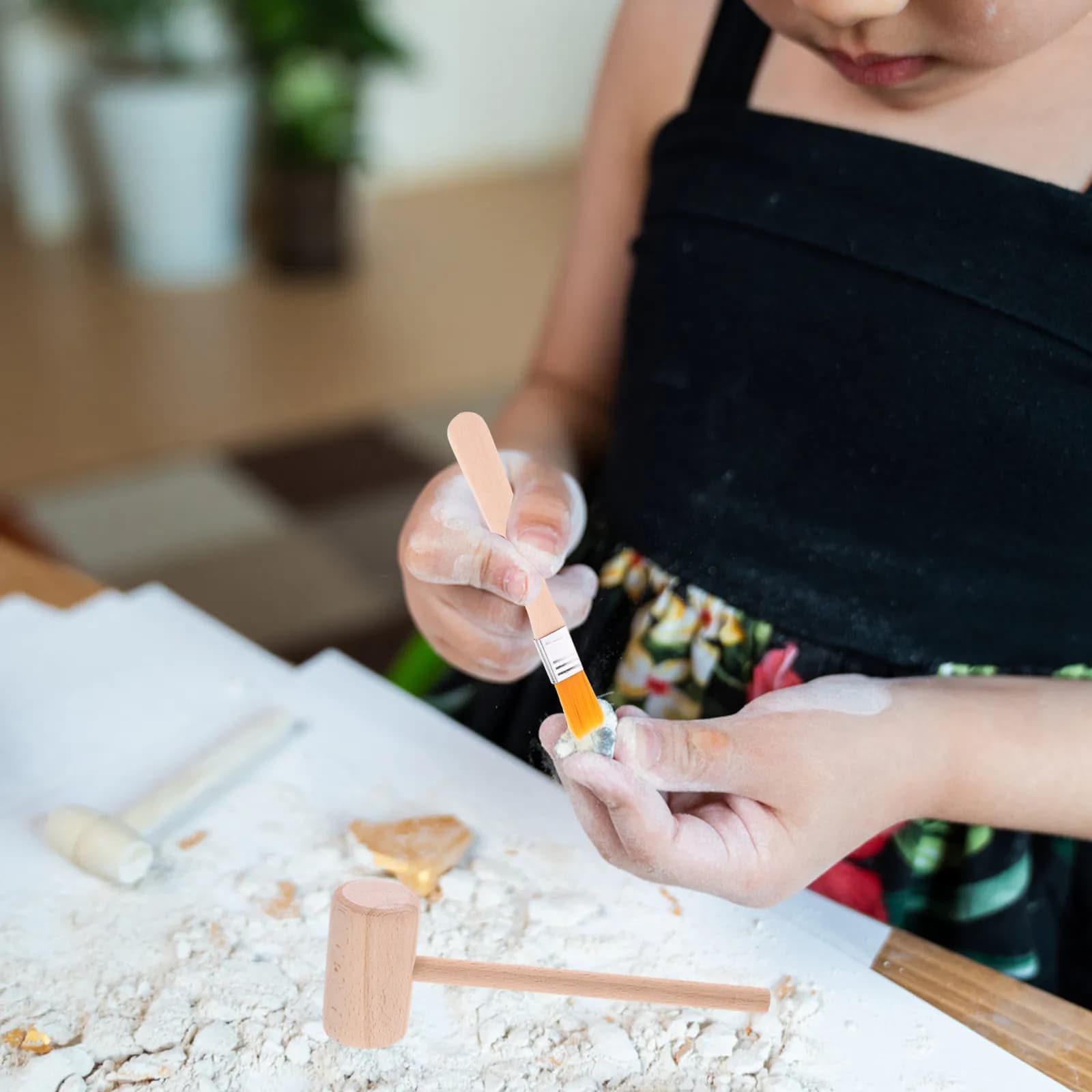 Set di Attrezzi in Legno per Scavo Archeologico per Bambini, per Attività Pratiche e Sviluppo Cognitivo