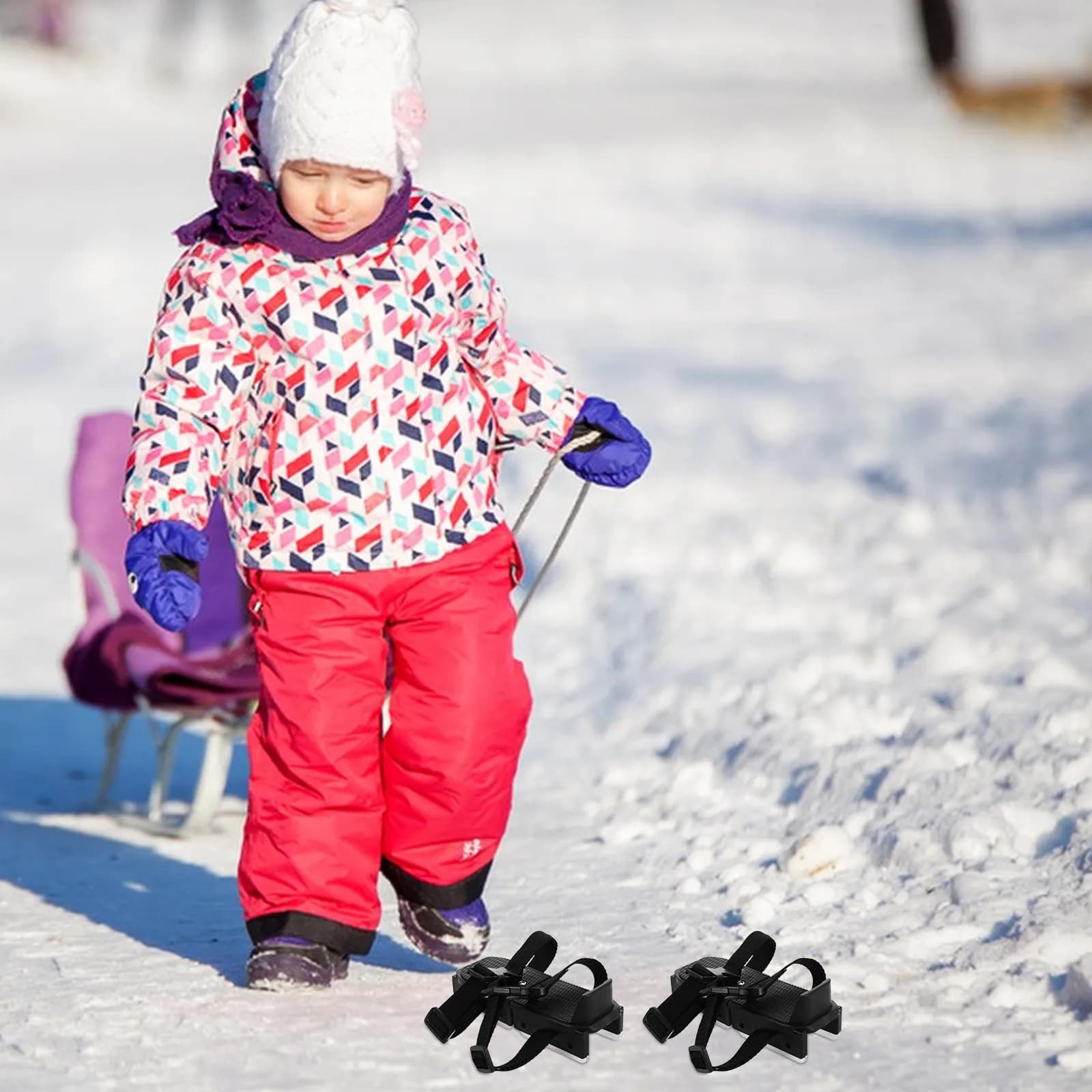 1 paio di pattini da ghiaccio regolabili per principianti, scarpe da pattinaggio con vestibilità stabile per neve o uso su diverse superfici