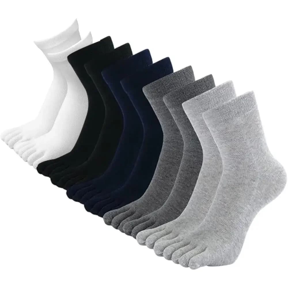 5 Pairs/Lot High Quality Men Cotton Socks Breathable Sweat-Absorbent Casual Crew Socks Solid Color Athletic Sports Socks Comfortable Spring Autumn Winter Male Hosiery Fashion Streetwear