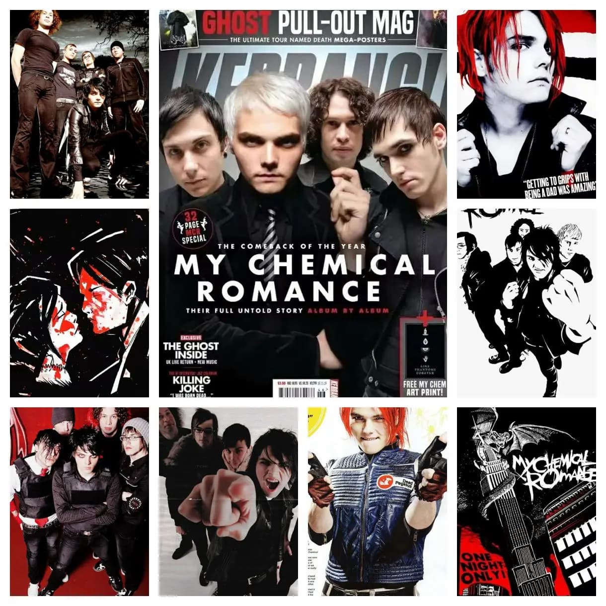 Popolare Gruppo Musicale Rock My Chemical Romance, Ricamo Diamantato 5D Fai-da-Te, Punto Croce Completo, Decorazione per la Casa