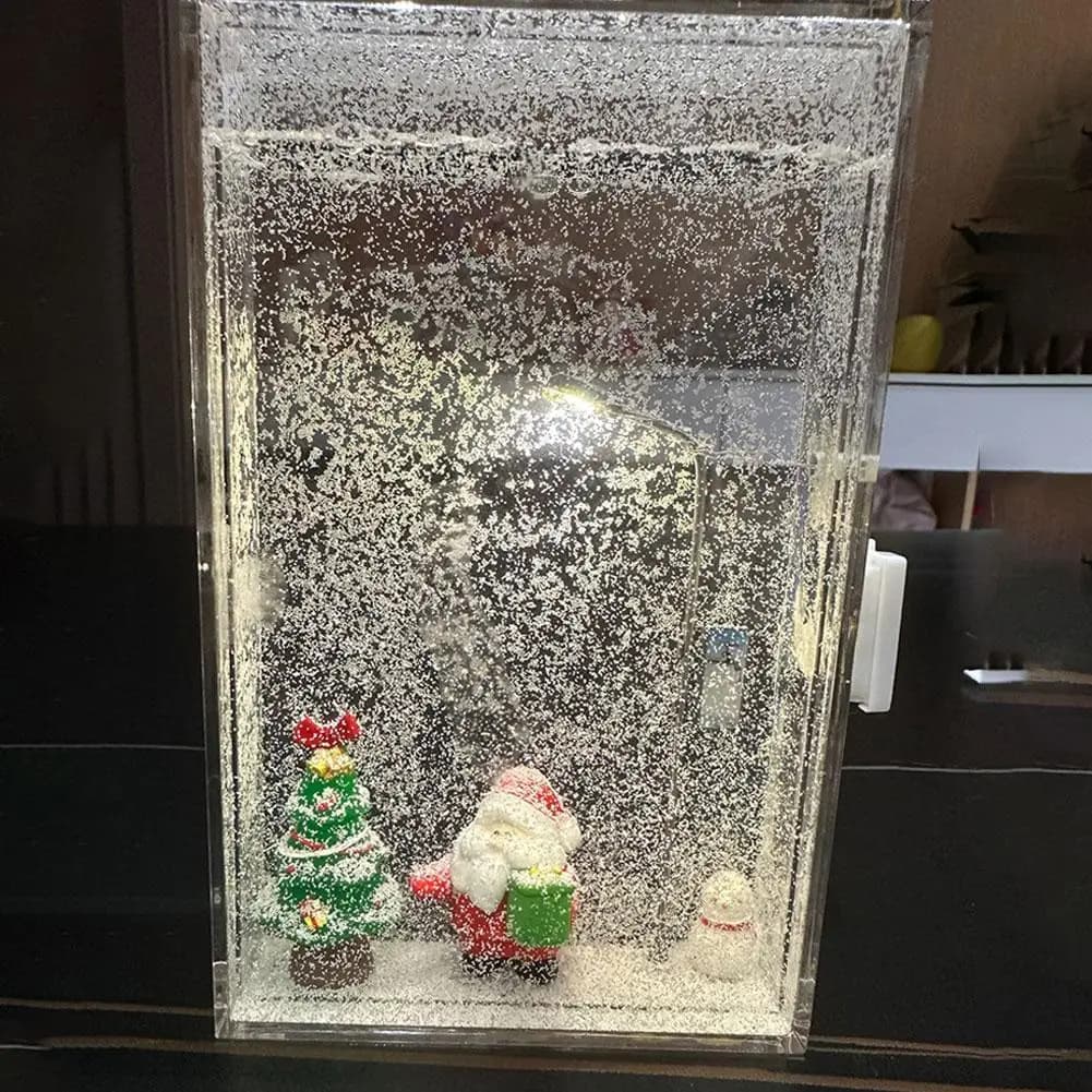 Lampada da comodino con luce notturna di Natale fai-da-te Natale Inverno Scena di strada Atmosfera Luce notturna Giocattoli Decorazioni arti per bambini Adulti