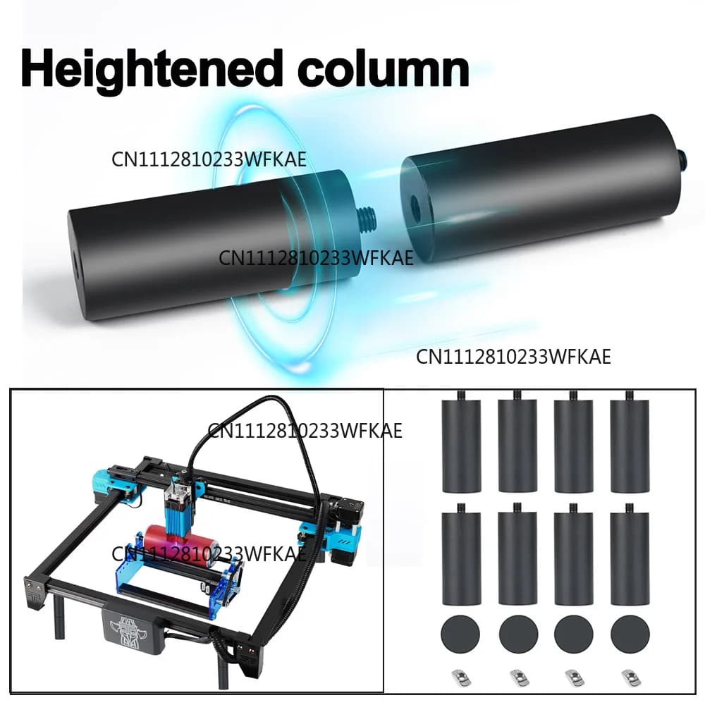Laser Engraving Machine Auxiliary Heightening Column 8pcs Increased 150MM For TTS-55 / TTS55/TTS 10/A5/A5 pro Laser Bracket